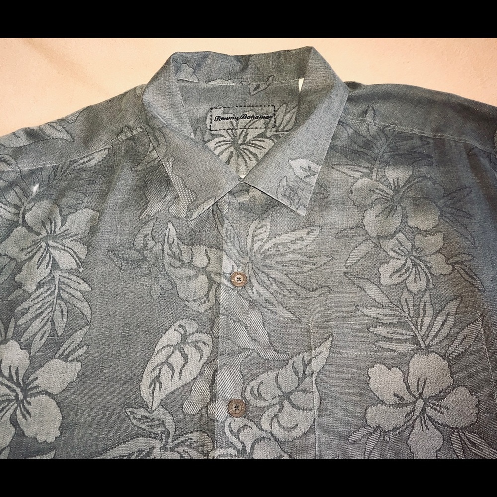 Tommy Bahama Short Sleeve Silk Shirt 1XB Pre-Owned